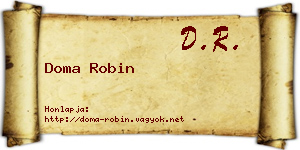 Doma Robin névjegykártya